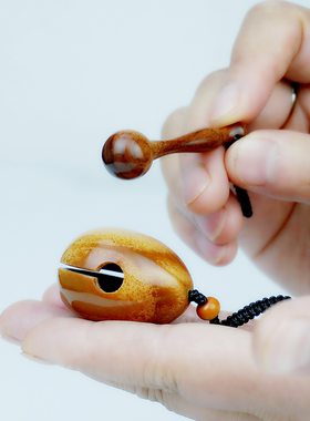 加功德木鱼钥匙扣巴西大橄榄核