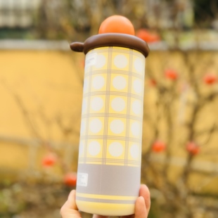 硅胶防滑耐磨杯套7cm世大家星球保温杯复古格纹550ml吸管杯保护套