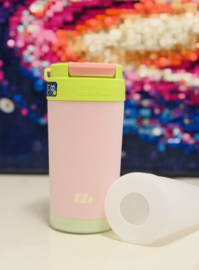 7.5cm防摔全包硅胶杯套uooha乐活双饮咖啡杯随行吸管保温水壶套