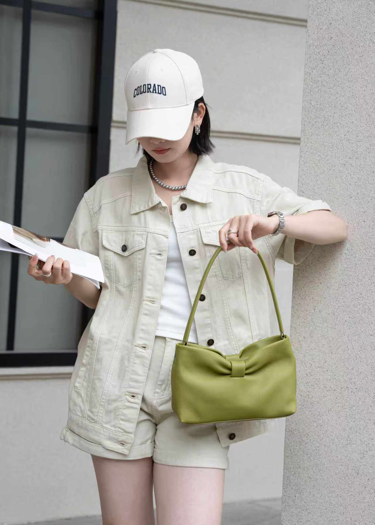 松弛慵懒风~~气质真皮女包韩版百搭头层牛皮女腋下单肩小方包简约