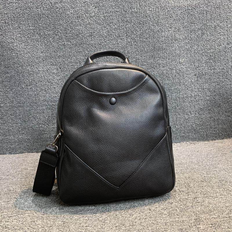 新品真皮背包韩版百搭头层牛皮潮男女通用双肩包简约轻便旅游背包