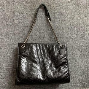 梦嘉丽头层牛皮腋下单肩链条包