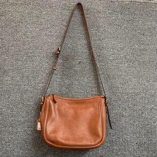 当季新品真皮女包原创韩版百搭头层牛皮女简约单肩包复古小圆桶包