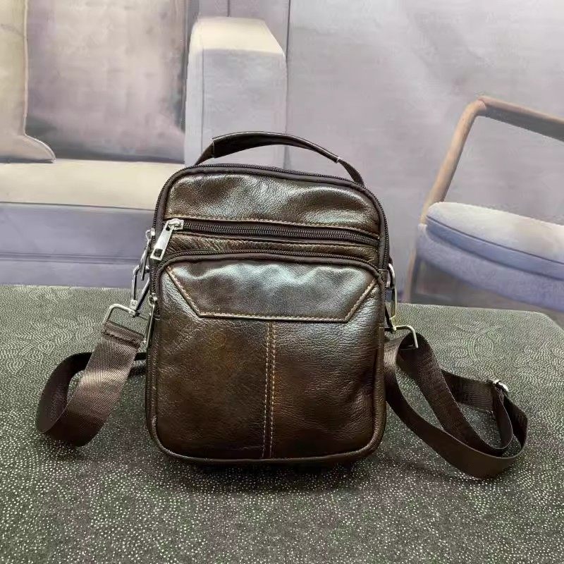 上新福利啦真皮男士韩版百搭时尚头层牛皮复古百搭商务单肩手提包,箱包皮具/热销女包/男包,男士包袋,淘宝优惠券,粉丝福利购,淘宝优惠卷