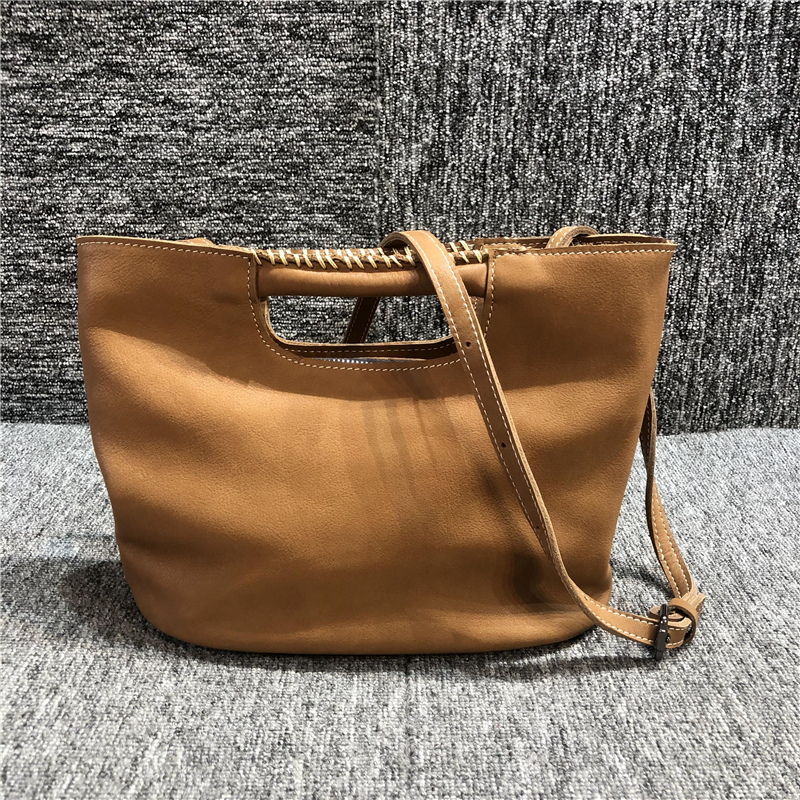 复古外贸出口正品手提纯皮托特包