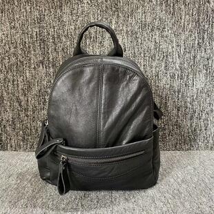 新品双肩背包真皮牛皮男女百搭款头层牛皮背包纯皮复古韩版双肩包