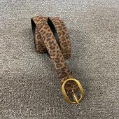 韩版 真皮女皮带磨砂牛皮豹纹搭配针扣大衣连衣裙腰带女 百搭时尚