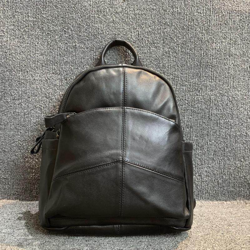 真皮背包韩版百搭时尚头层牛皮男女通用双肩背包简约旅游双肩背包