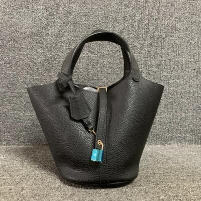 简约百搭时尚菜篮子女包水桶包