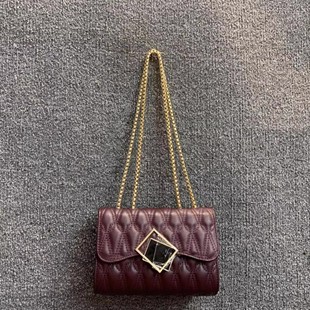 尾货捡漏！！正价300+真皮女包百搭时尚气质头层牛皮链条小方包女