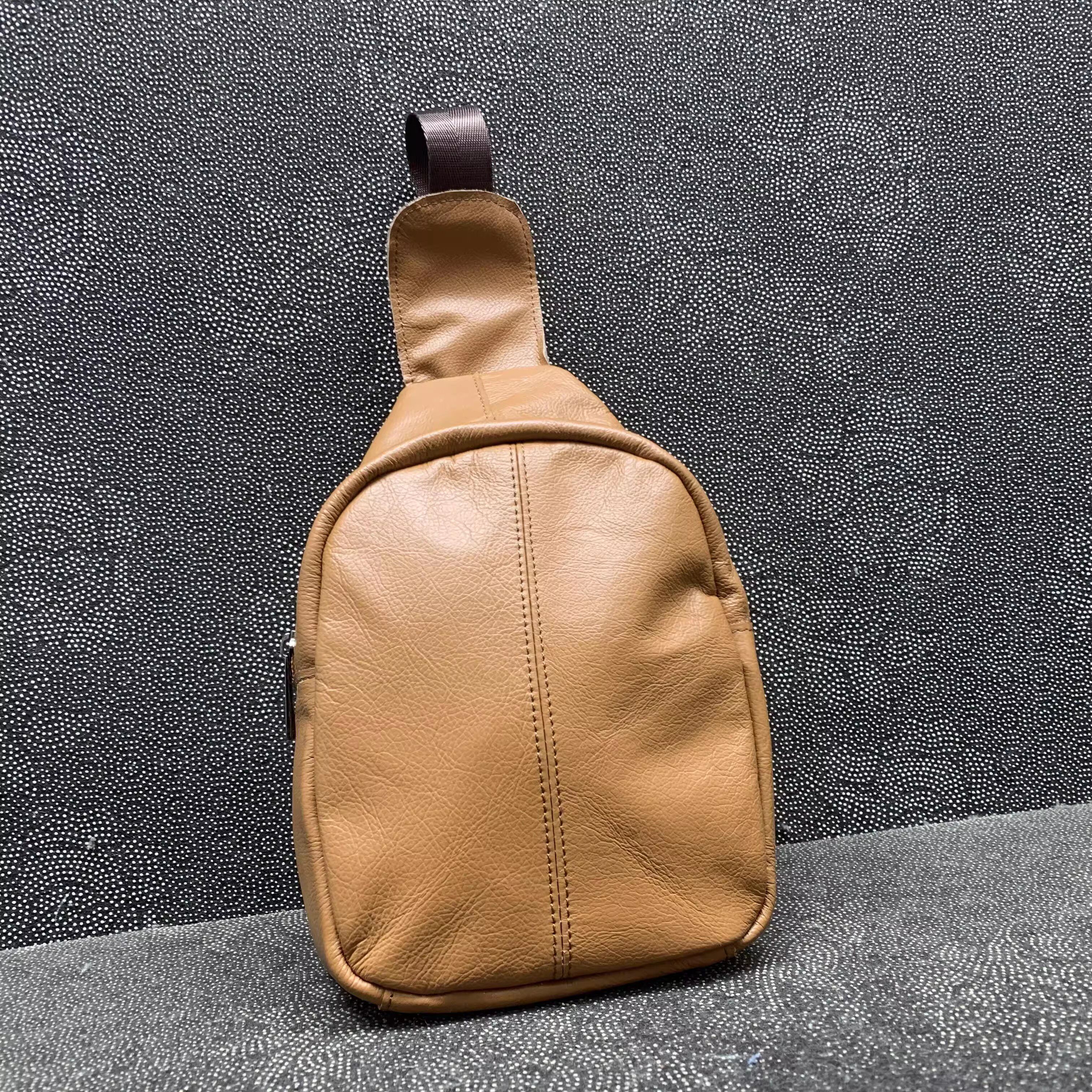 小众真皮新品胸包韩版百搭时尚头层软牛皮简约轻便单肩胸包潮包,箱包皮具/热销女包/男包,胸包,淘宝优惠券,粉丝福利购,淘宝优惠卷