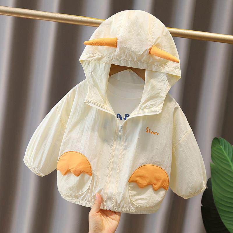 女童HOJ防晒衣夏季226新款儿童女宝宝洋气防帽服女晒孩0连薄款外