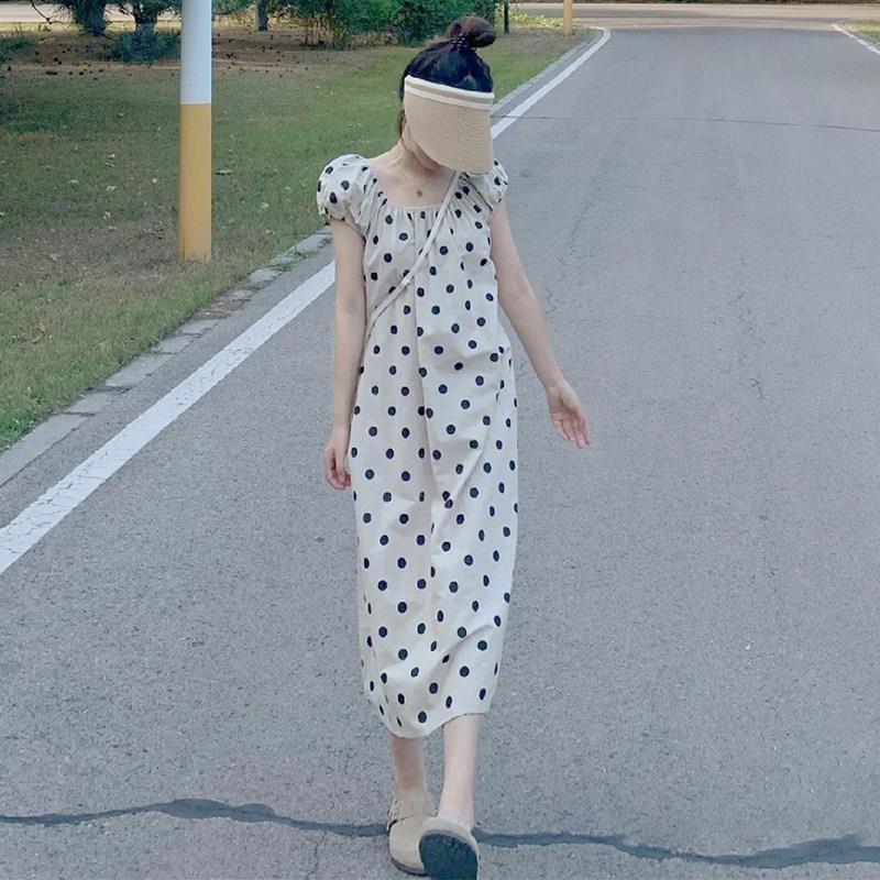 小个夏季新泡泡袖韩版气质波点温子RBK6598-柔风款龄系带甜美宽松