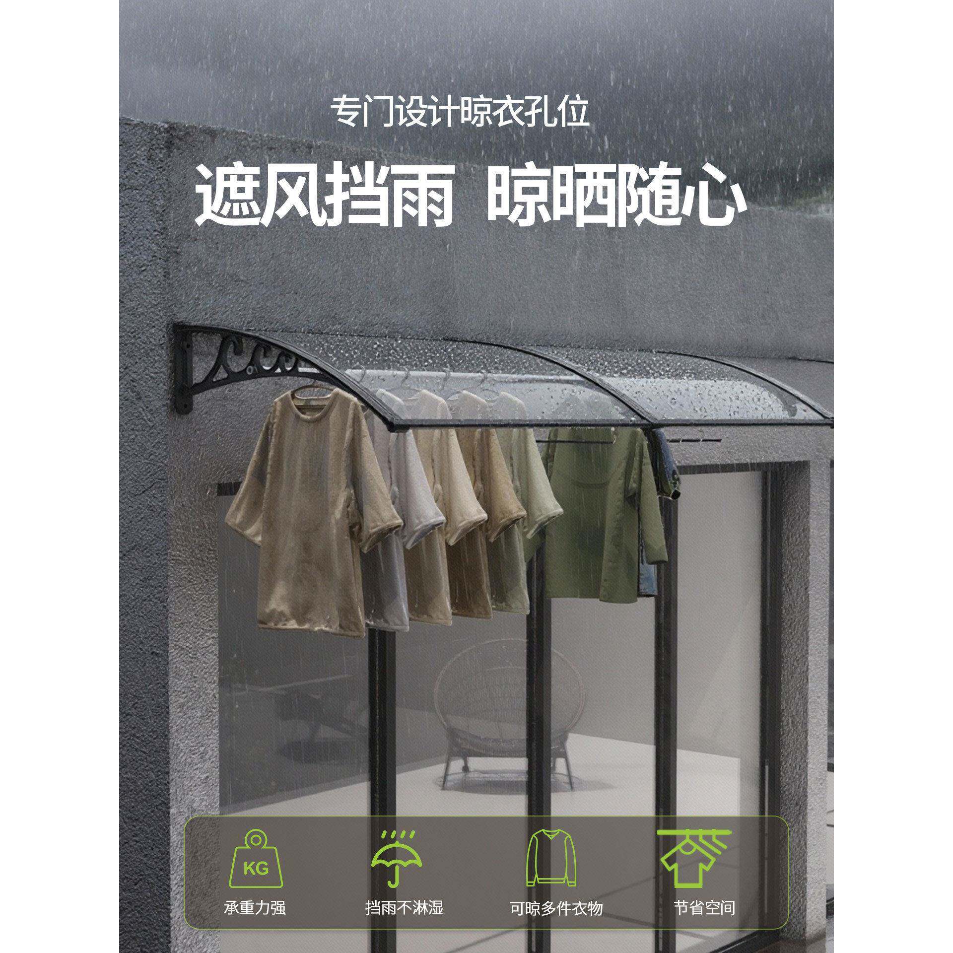 雨棚户台外防雨屋檐窗挡AOY雨板遮雨门头雨遮搭窗户室外阳遮飘雨