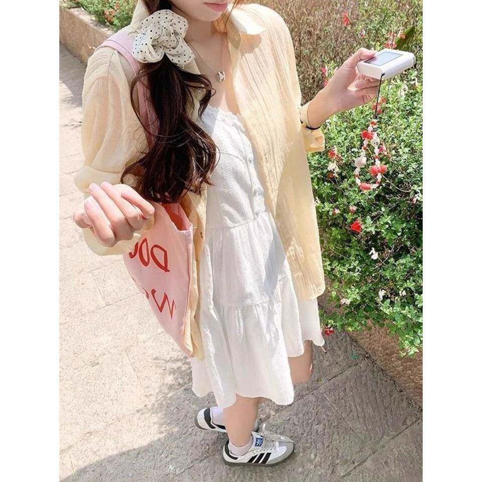 法式A880温柔风白月2光吊带连裙女205新款恋仙女小个子初显瘦短衣