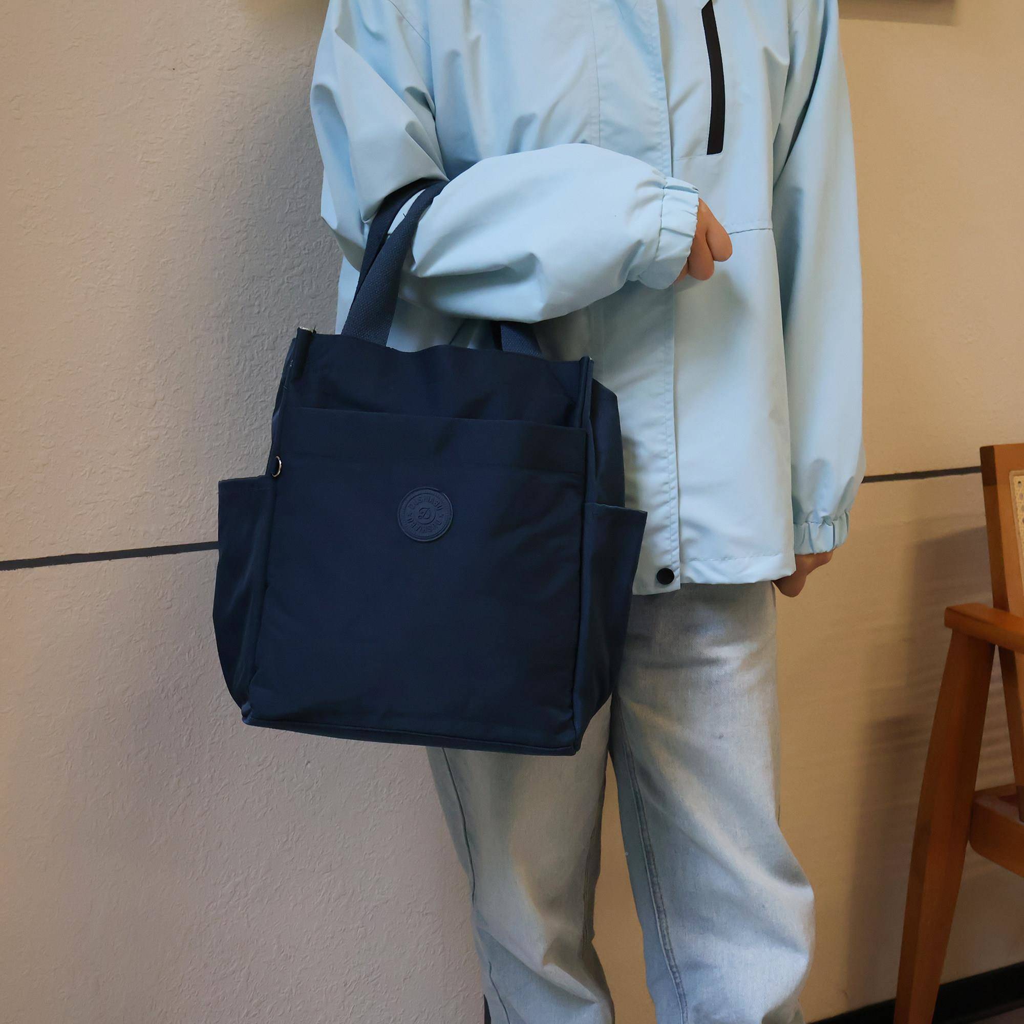 OAU日式超大容量通保温桶手提餐包饭盒袋防水防油上班带勤午饭便