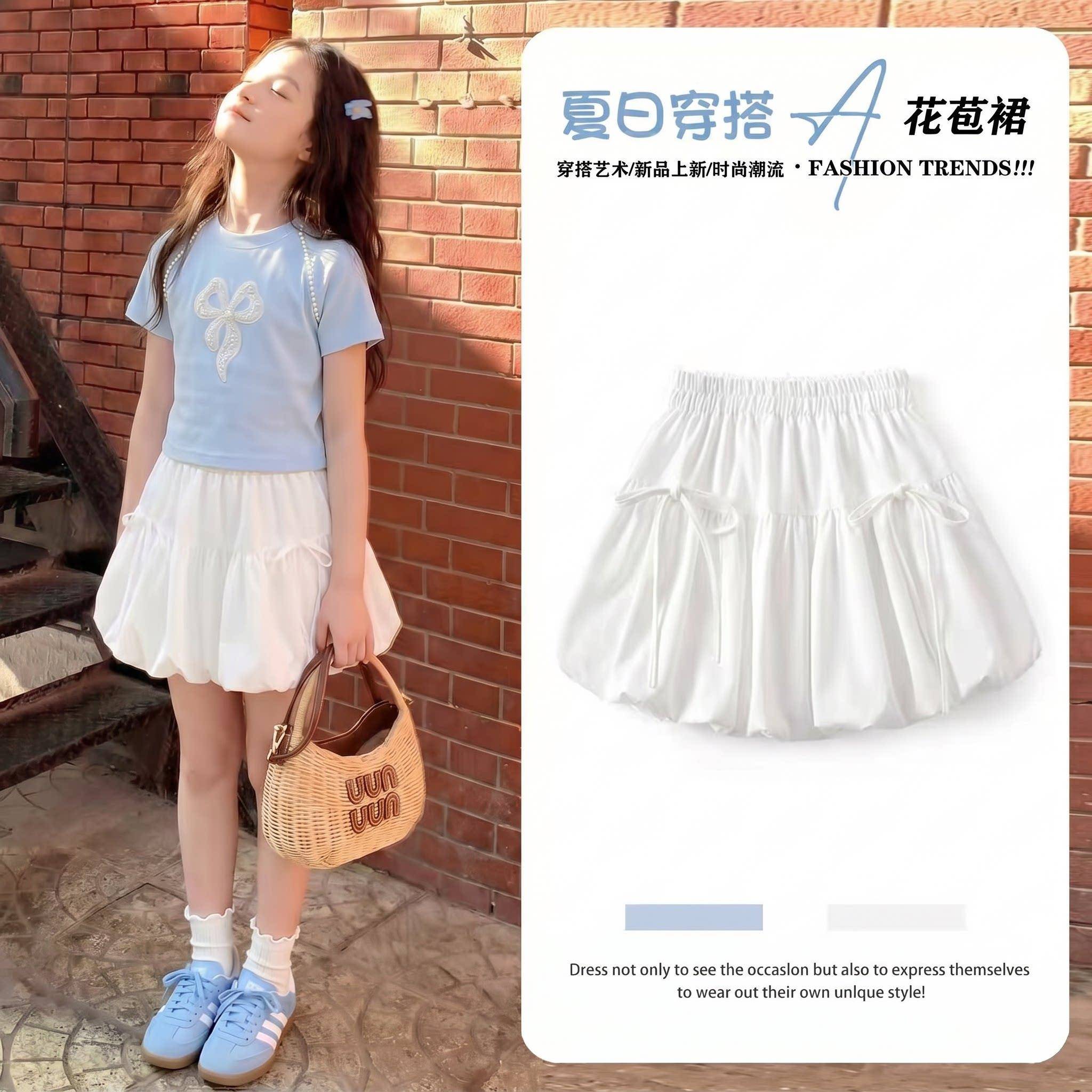 女童夏季套装裙202新款儿童夏天韩系搭苞花裙裤大260505-1童夏穿6