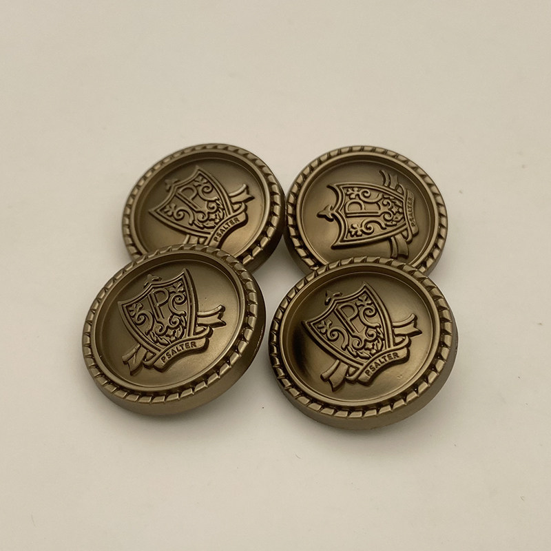 高端黑色金属大衣外套上衣制服扣