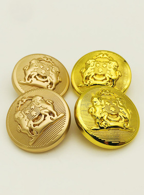 英伦风金属扣子大衣圆形金色扣男女高档西装扣C家毛呢外套钮扣大