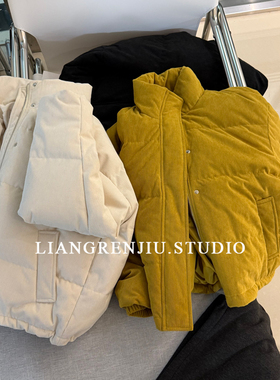 灯芯绒羽绒。公司货。加厚。绵软保暖冬季外套羽绒服7601MR