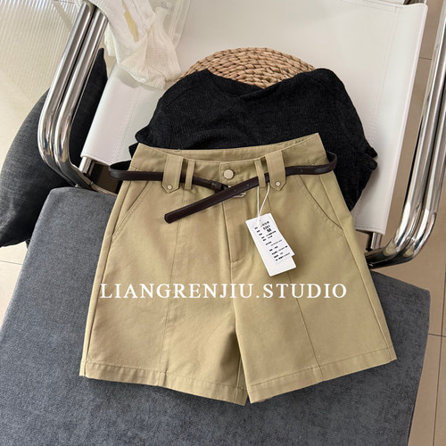 乐莎正品。直接冲！裤子巨好版型巨好夏季水洗棉短裤5361AR