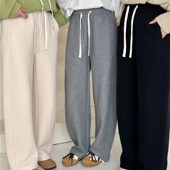 过冬款 奥利绒 高腰镰刀松弛卫裤 加厚绒 休闲裤 376BR