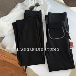 闭眼冲！四面弹！显瘦高腰罗马弹力秋季新款直筒休闲裤332B