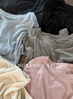 醋纤莱赛尔。高端面料 夏季B备 短袖简约百搭T恤9962B8R