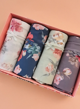 彩田内裤正品高腰大码冰丝31973石墨烯性感31975速干黑抗菌平角裤