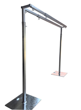 背景布支架加粗加厚婚庆可伸缩布幔双层架子婚庆道具摄影背景支架