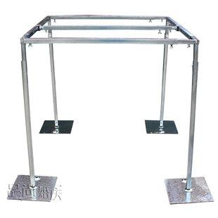 加粗加厚遮阳网支撑架可伸缩四角方亭婚庆道具升降仪式亭防晒网架