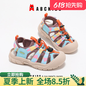 abckids夏季女童透气沙滩凉鞋