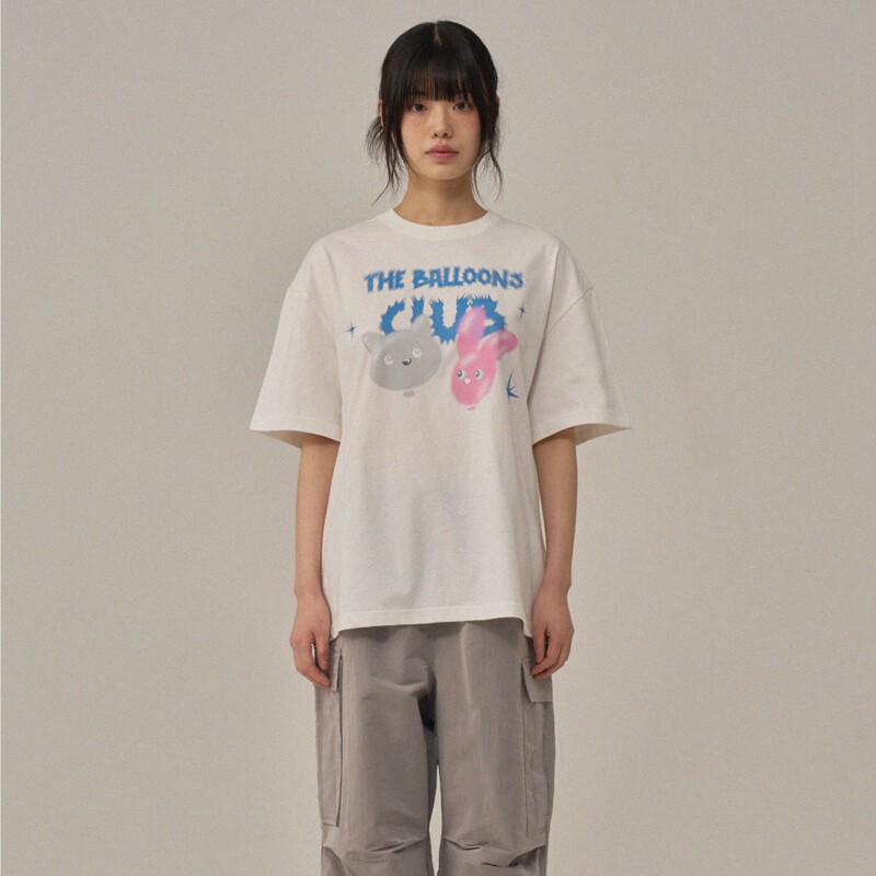 GHPC韩版夏季超火卡通印花短袖T恤女宽松学院风ins潮牌百搭上衣