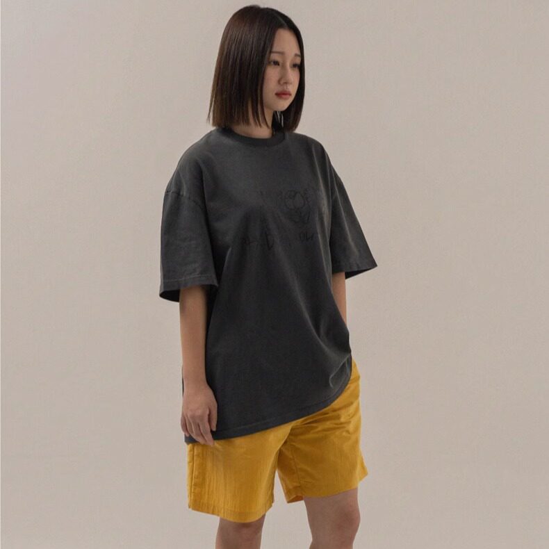 GHPC韩版高街男女情侣款日系字母刺绣沙滩宽松休闲运动短裤五分裤