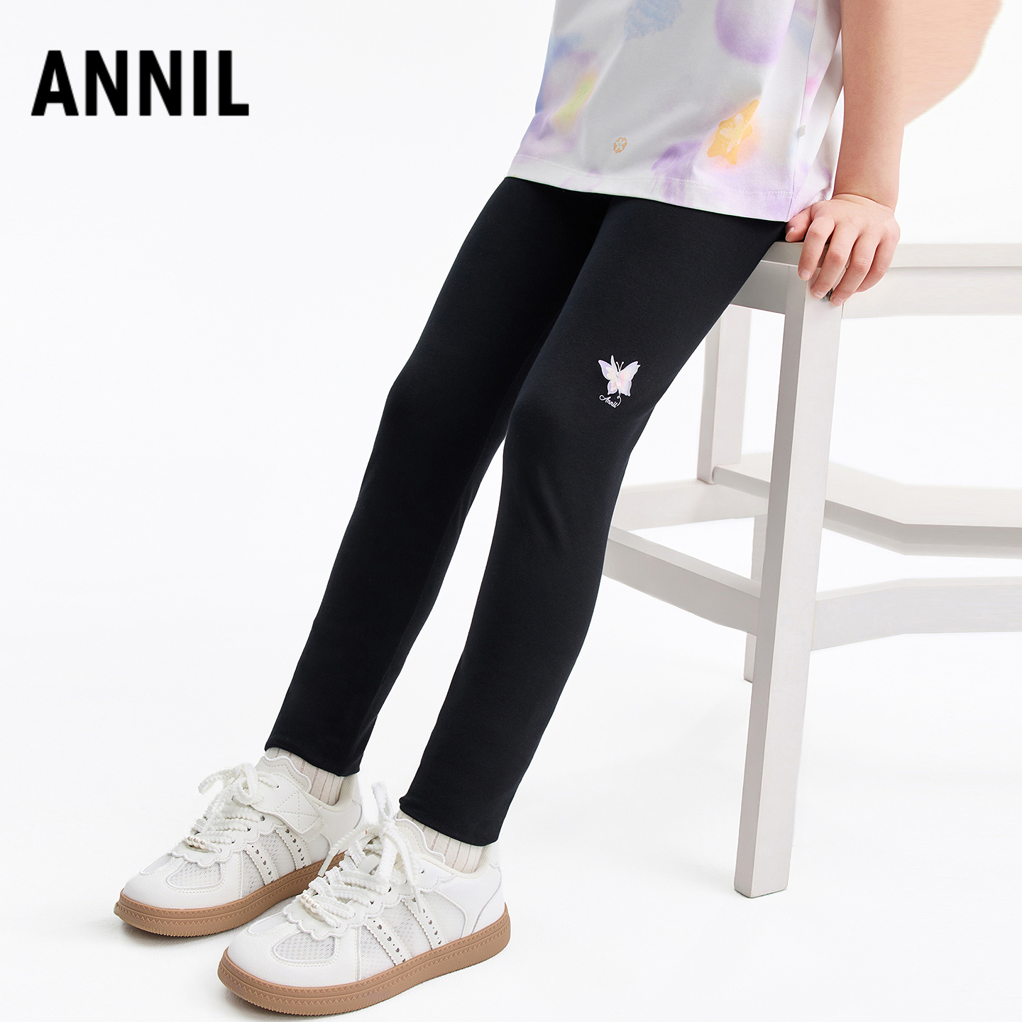 安奈儿童装女童针织打底裤2026春新款