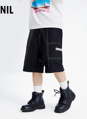 【商场同款】安奈儿童装男童中裤2025夏新款时尚五分裤子EB526131