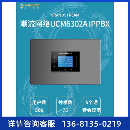 UCM6302A Grandstream 潮流网络 SIP 自动录音 IP PBX 电话交换机