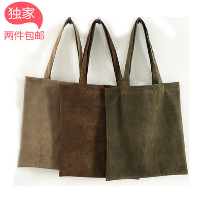 原创手工绒布包彩灰色环保文艺