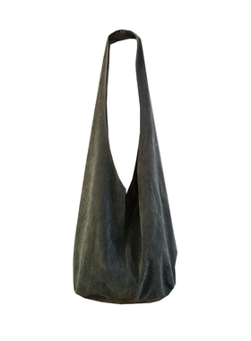 原创自制斜跨包 蓝灰色 绒布包单肩包文艺复古饺子包单车包 包邮