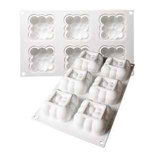 AiChef艾奇馥6连祥云泡泡云朵法式西点慕斯蛋糕烘焙硅胶家用模具