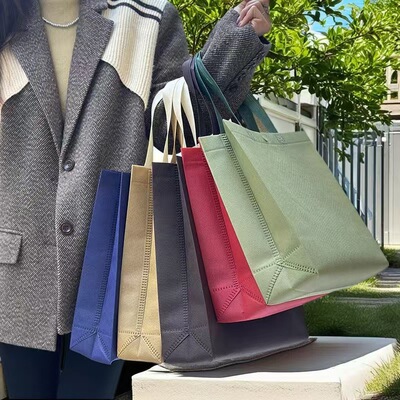 帆布袋帆布包手提袋覆膜拉链棉布环保购物袋