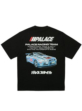 PALACE 25SS汽车字母印花短袖 圆领宽松全棉T恤 男女同款潮流半袖