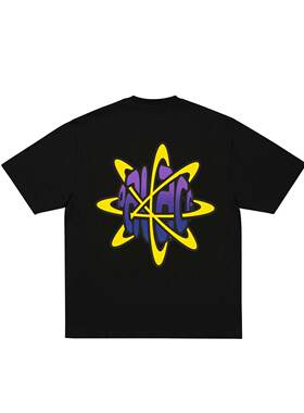 PALACE 25SS原子字母印花T恤全棉圆领休闲短袖男女同款潮牌半袖