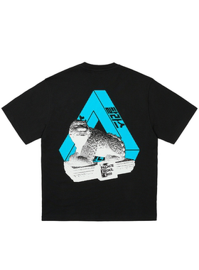 PALACE 25SS首尔限定经典三角印花短袖全棉宽松男女同款半袖潮tee
