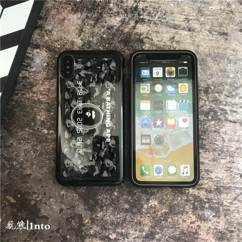 Bape会员卡iphoneX手机壳全包软硅胶6s苹果7plus迷彩猿人头潮男8|ruв категории Цифровые аксессуары, аксессуары для мобильных телефонов, телефон защитный кожух/оболочка - от Buy2taobao.com для оказания профессиональной услуги покупки агента Taobao