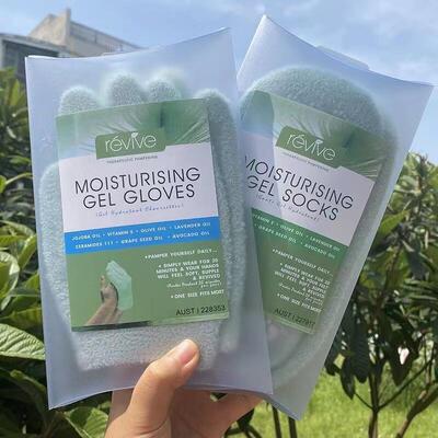 Revive Source澳洲脚膜套硅胶袜子手套足膜手膜保湿去角质皮茧工