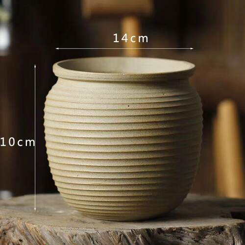 柏登居陶瓷花盆景德镇大号素烧花盆多肉手工陶土罐复古花盆陶瓷 Z