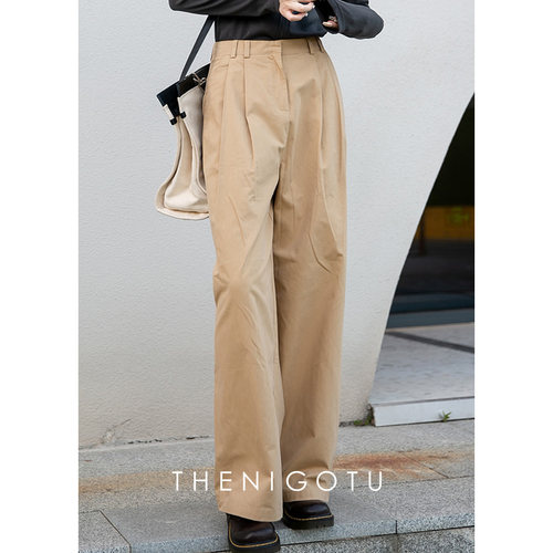 高腰通勤长裤直筒裤休闲裤