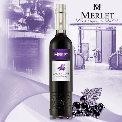法国进口莫蕾黑加仑味利口酒 Merlet Cassis 鸡尾酒调酒 500ml