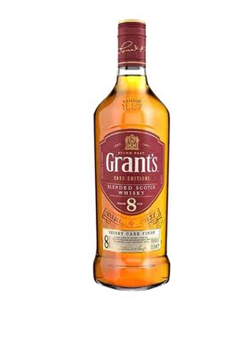 英国原装进口 格兰8年调配苏格兰威士忌 雪莉桶陈酿 GRANTS 洋酒